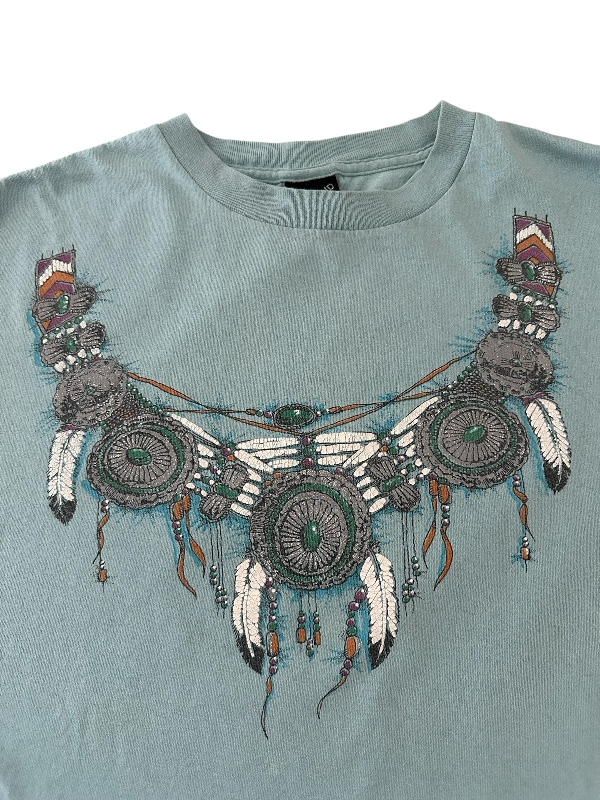 Vintage Diamond Dust Native American Indian Dreamcatcher T Shirt Men’s XL USA