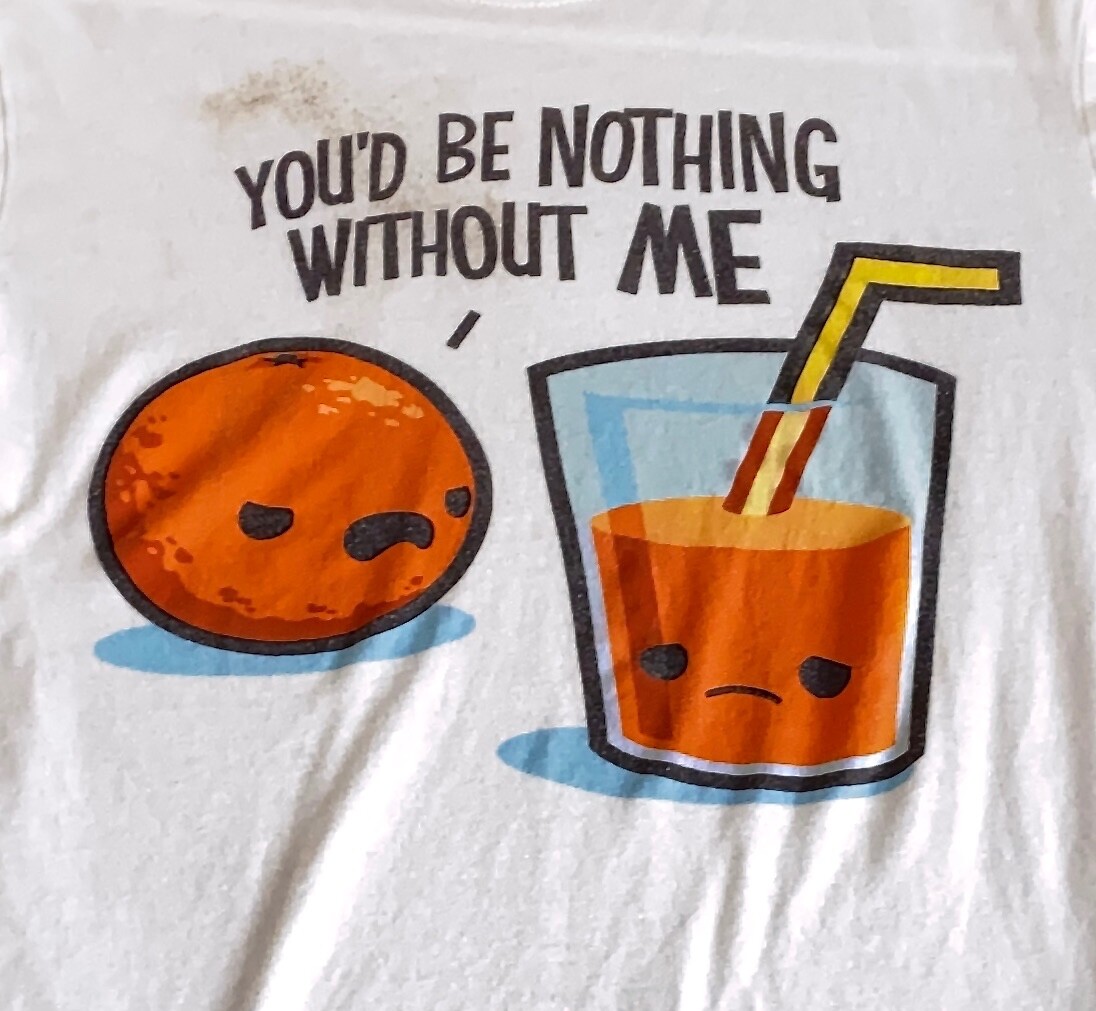 Cartoon Orange T Shirt Fruit T Shirt Funny T Shirt Womens Medium T Shirt