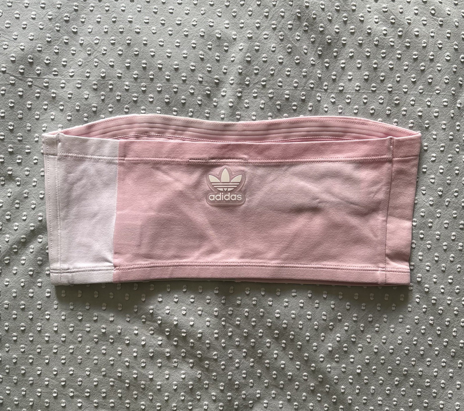 Adidas Originals Color Block Bandeau Tube Top Size UK 10 Pink BNWT