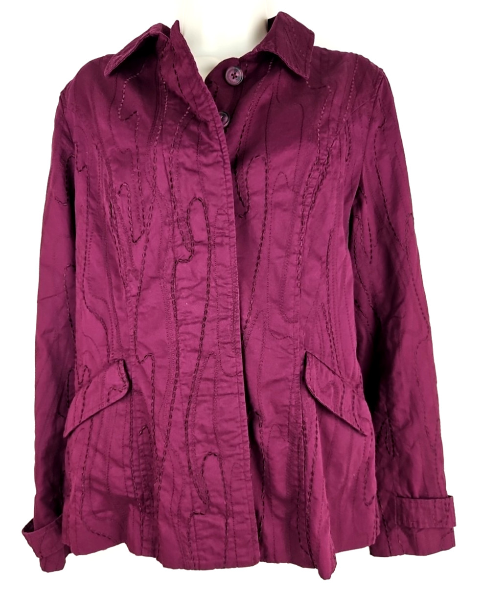 Coldwater Creek Women’s Purple Lightweight Lined Jacket Size 10