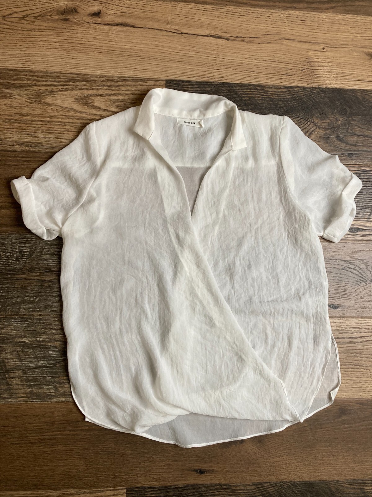 Mod Ref Women’s White Blouse Size S