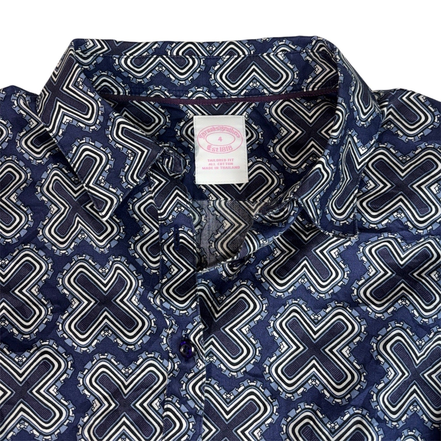 BROOKS BROTHERS WOMEN’S 100% COTTON FITTED BUTTON UP COLLAR DRESS SHIRT SIZE 4