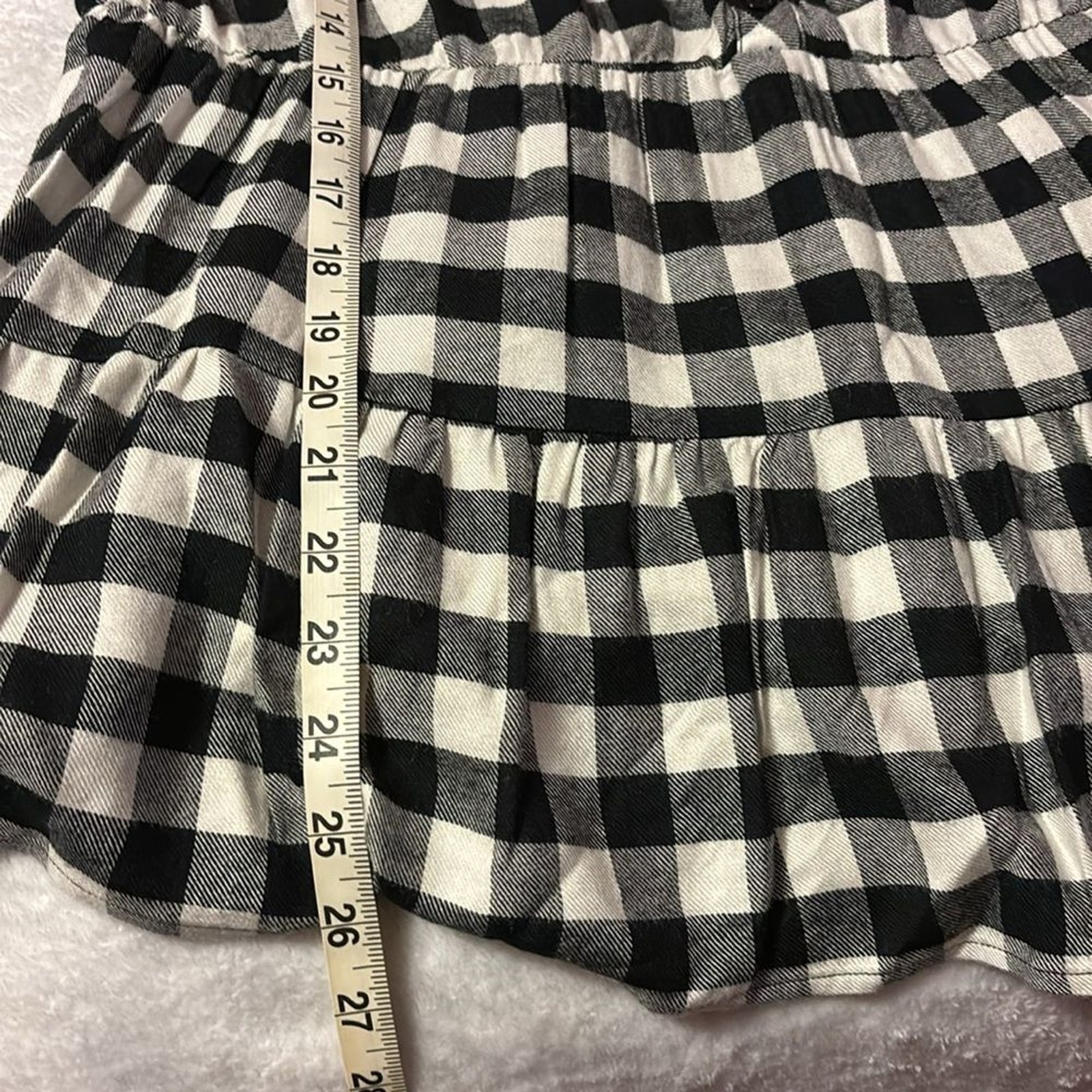 NWT Torrid baby doll flannel buffalo plaid ruffled collar shirt. Size 00X.