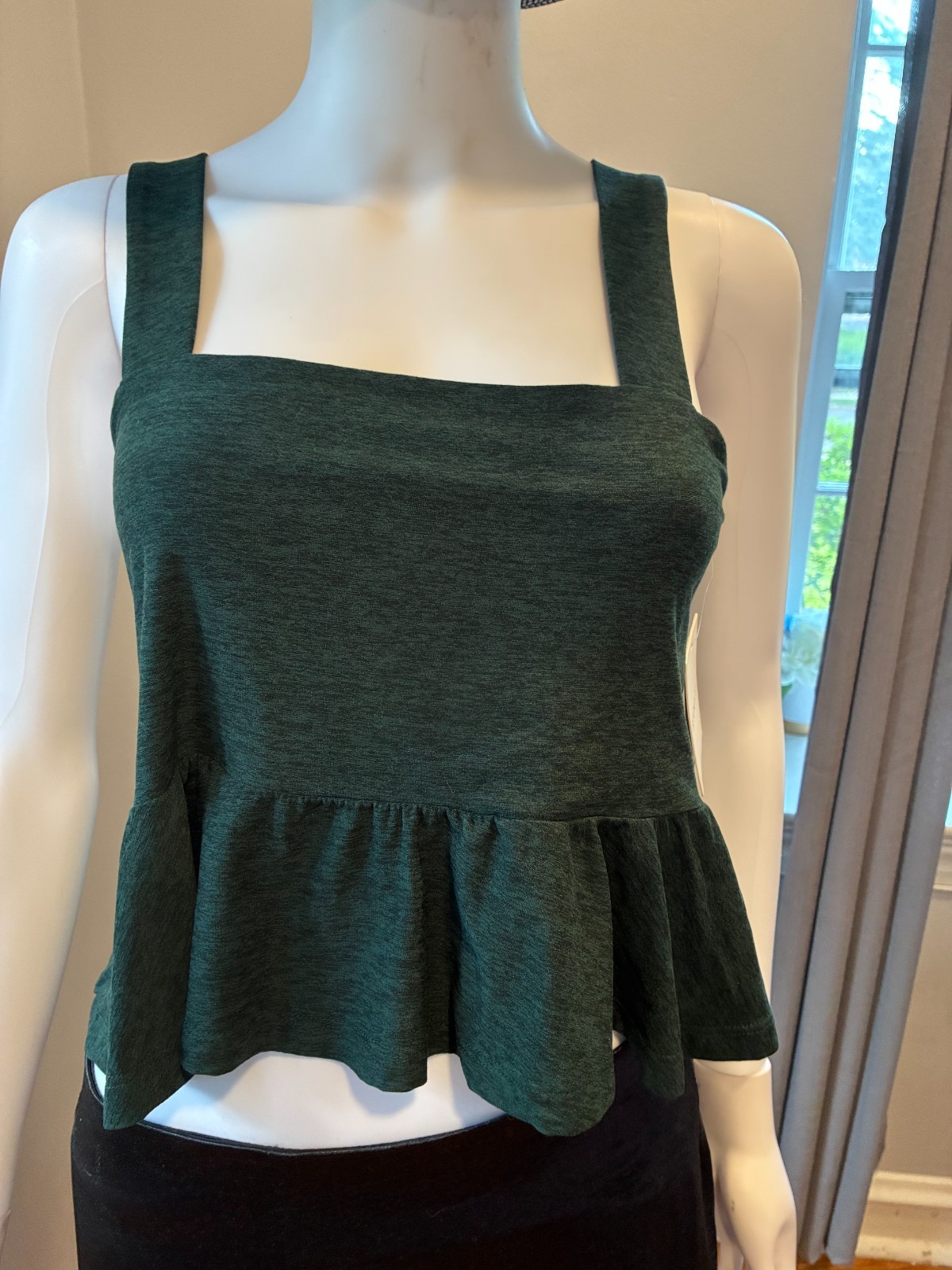 Beyond Yoga Dream On Tank Forest Green Heather Size XS NWT