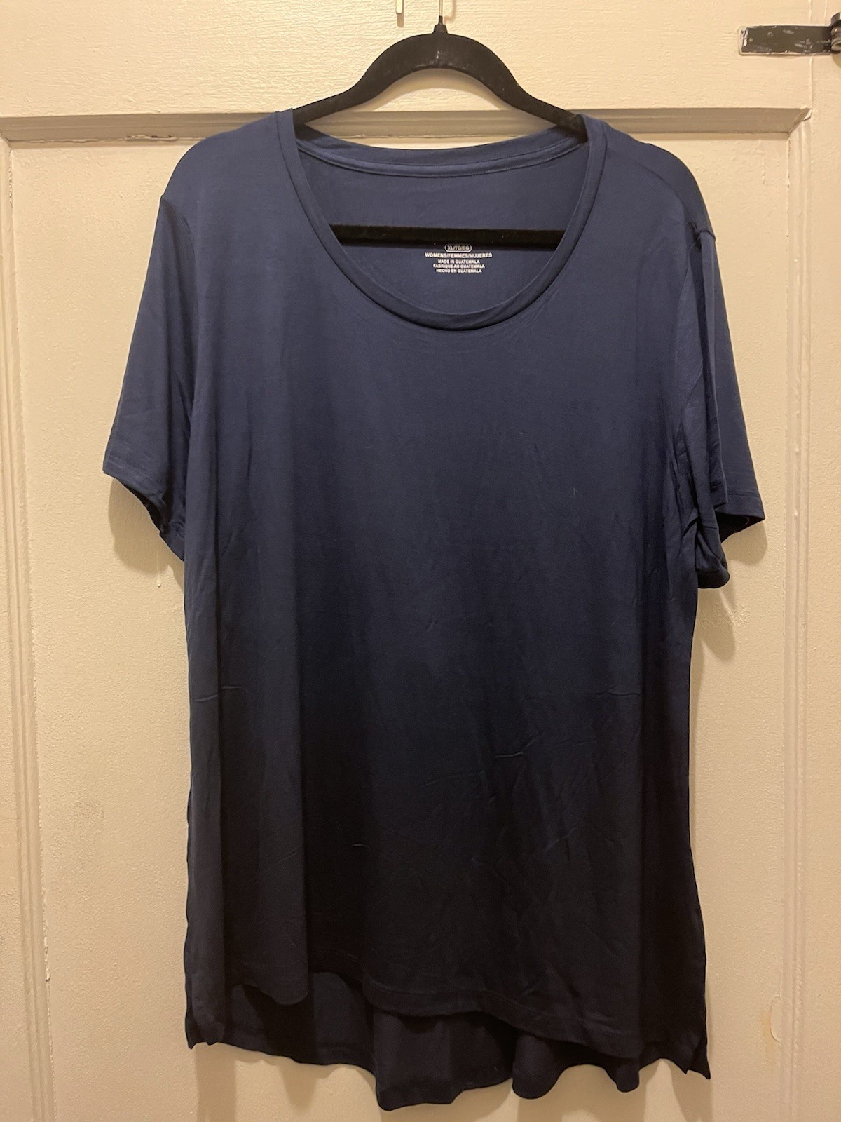 NEW Women’s Basic Navy Blue T-Shirt Size XL 95% Rayon/5% Spandex Machine Wash