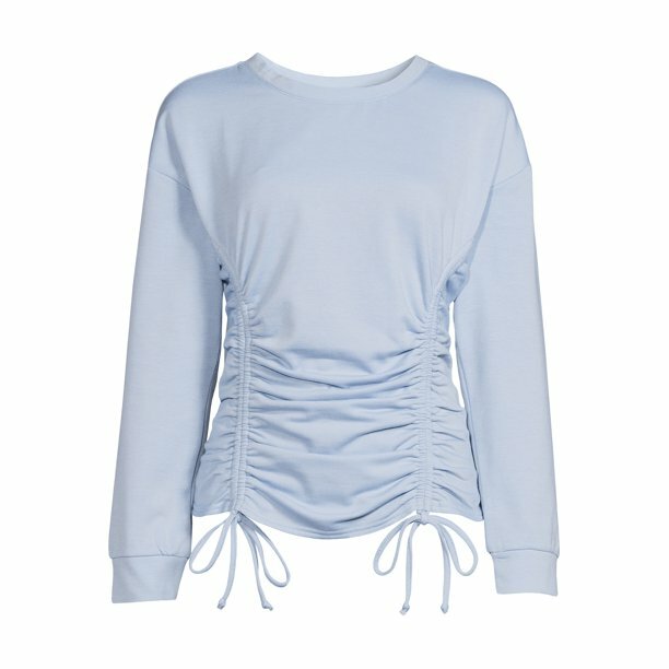 No Boundaries Juniors’ Rusched Shirt Sheer Romance Small (3-5) NWT