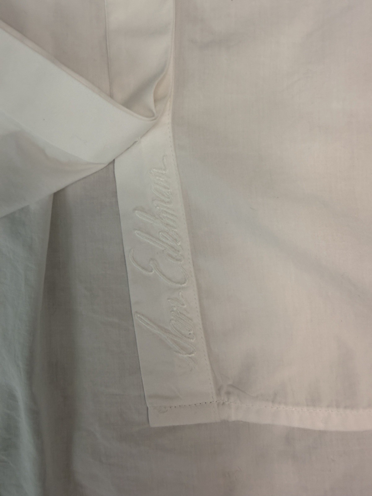 Sam Edelman White Rhinestone Embellished Button Down Shirt Cotton Size L