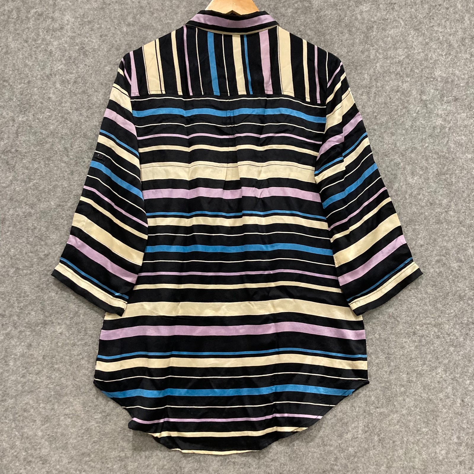 Lola Australia Blouse Womens Size XS Silk Striped Tunic Multicolour 39916