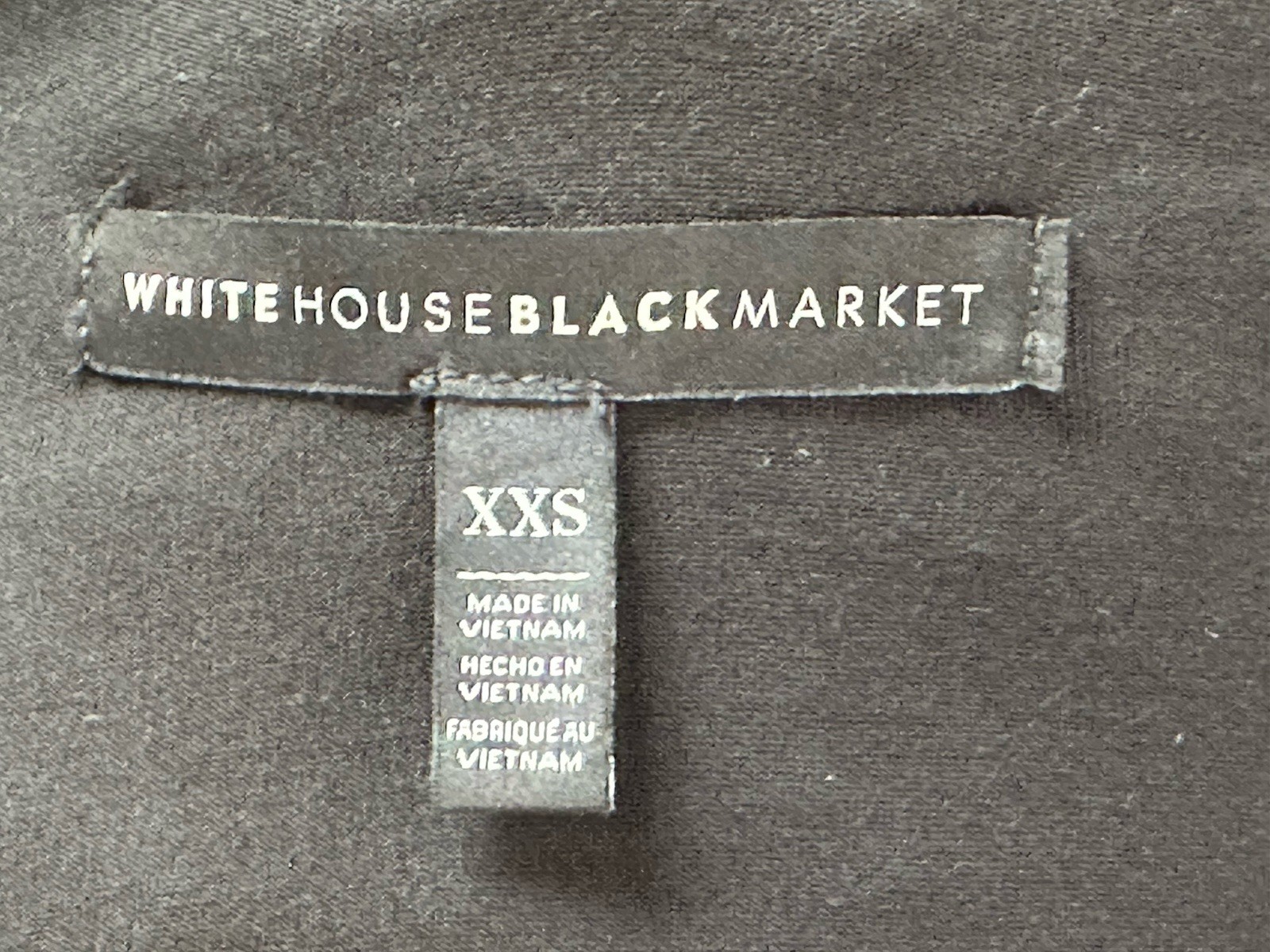 WHBM Lace Lined Black Camisole, Adjustable Straps, Size XXS