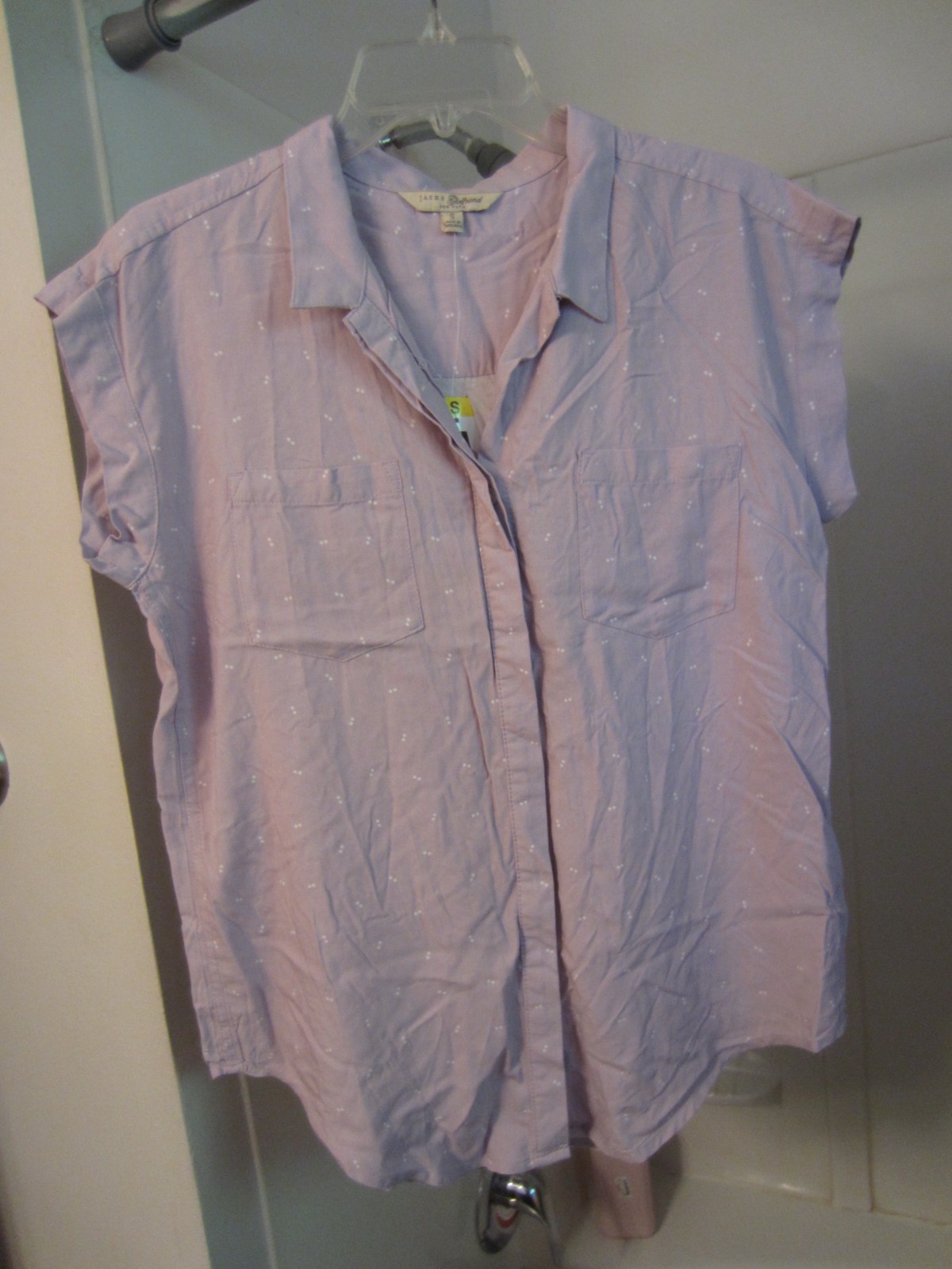 NWT women’s short sleeved shirt JACHS Girlfriend Size S light purple RAYON
