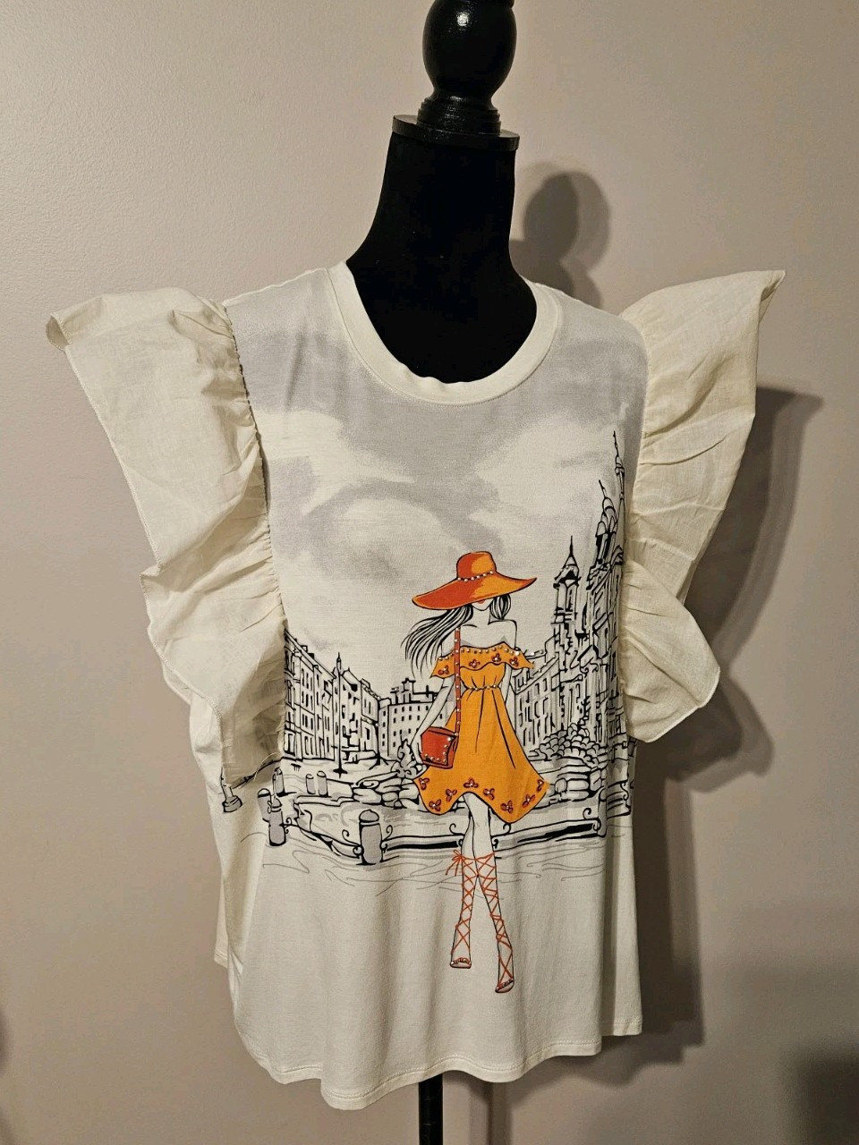 love lace top xl White Graffic Fashion Print New Stylish Tshirt Blouse