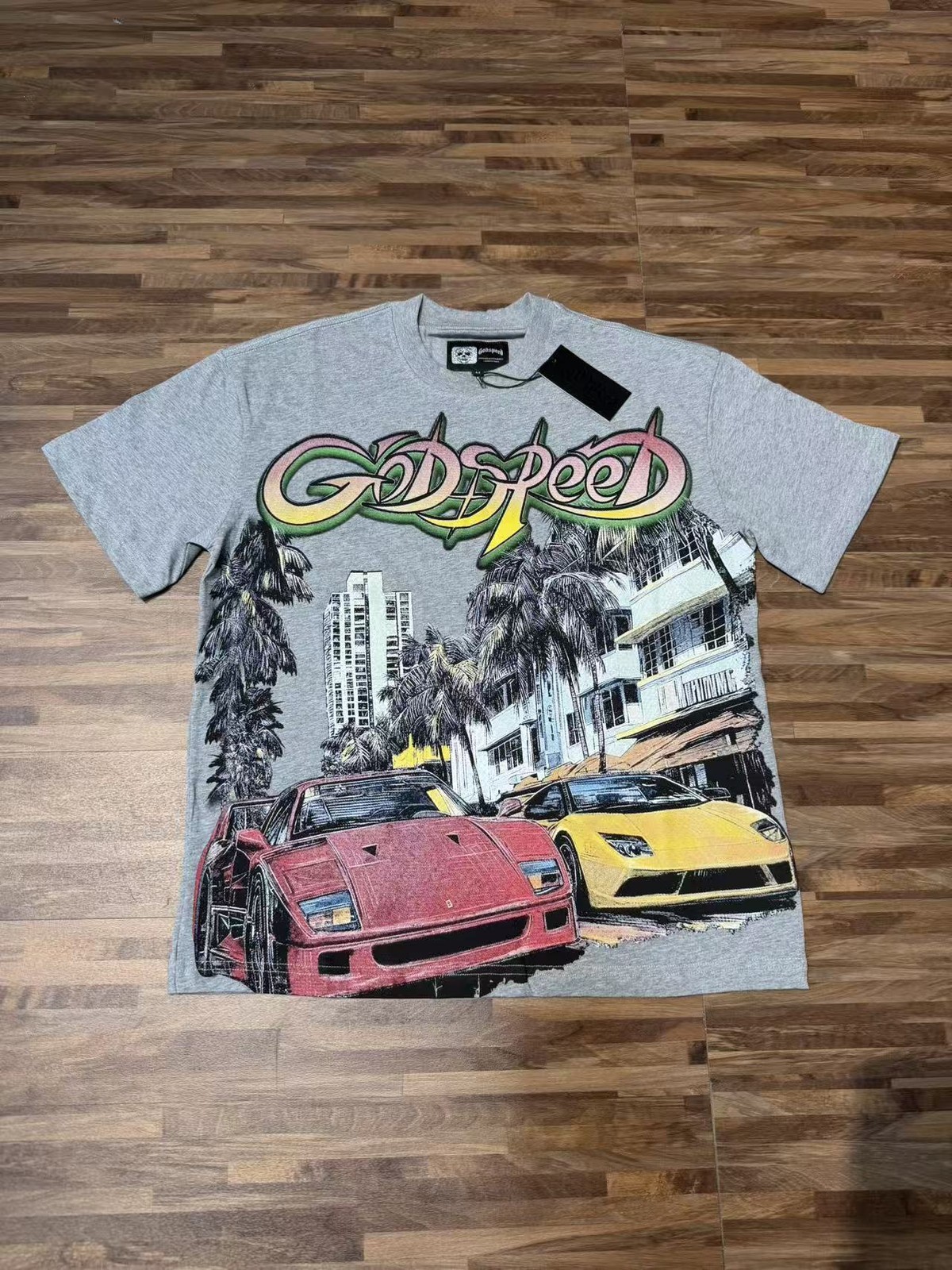 NEW Godspeed Classic sports car print Tee Mens Short Sleeve T-shirt