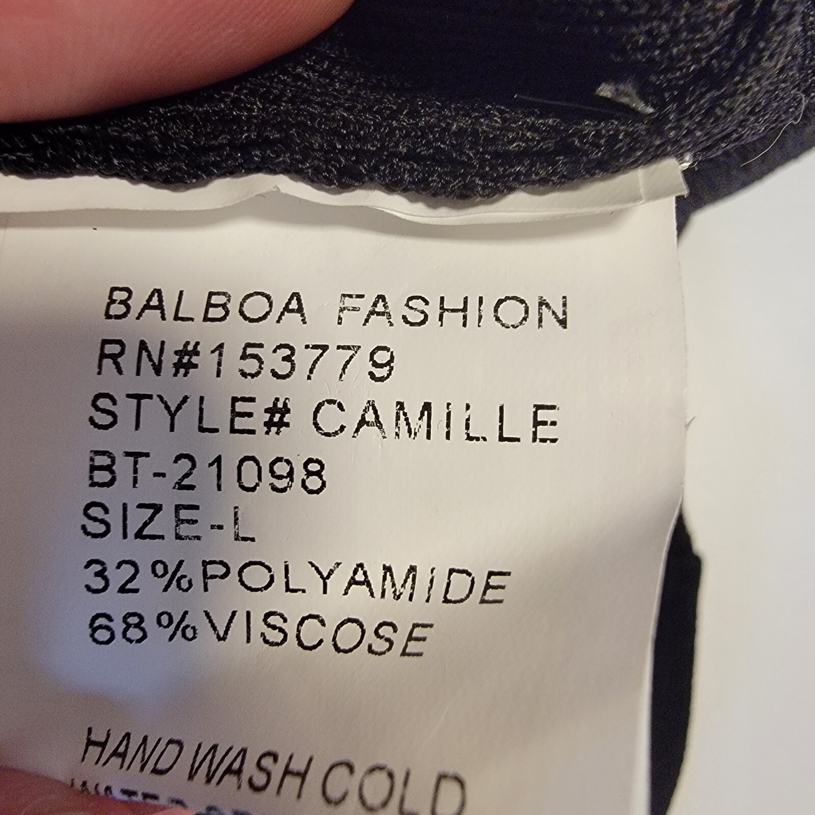 Balboa Top Camille Black Short Sleeve Top Size L ***RUNS VERY SMALL*** NWT