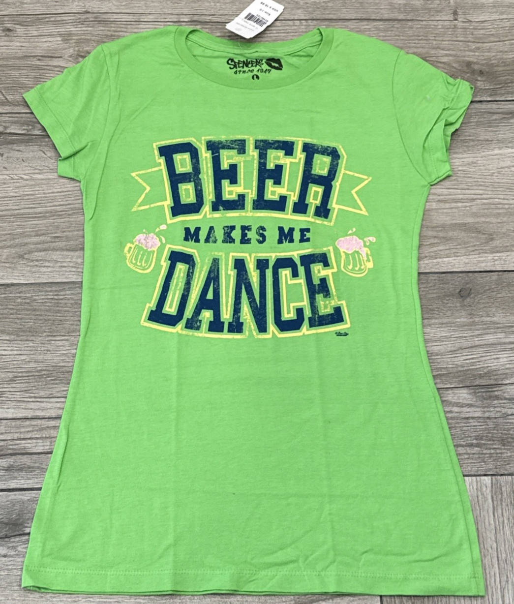 Spencer’s Beer Makes Me Dance Green T-Shirt Size Large St. Patrick’s Day NEW
