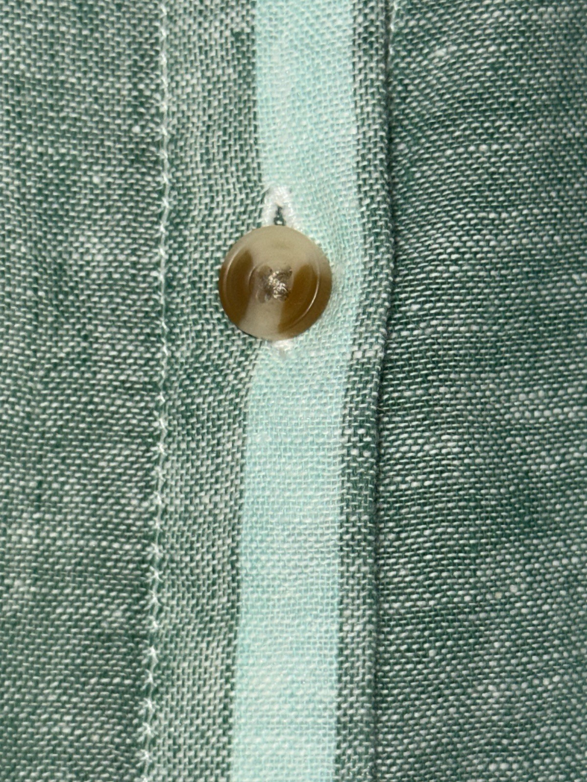 Thread Supply StripeLinen Cotton Button Up Shirt Small Desert Flower Lightweight