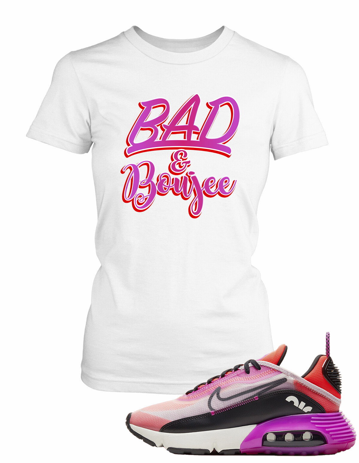 Womens Bella Canvas Bad And Boujee Tee Shirt Streetwear Ladies Graphic T Shirt