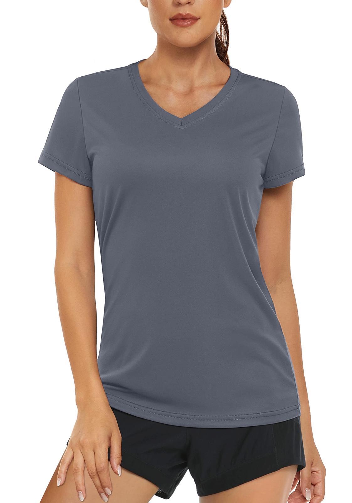 UPF 50+ Women’s UV Shirts V-Neck Short Sleeve Sun Protection Casual Work Shirts