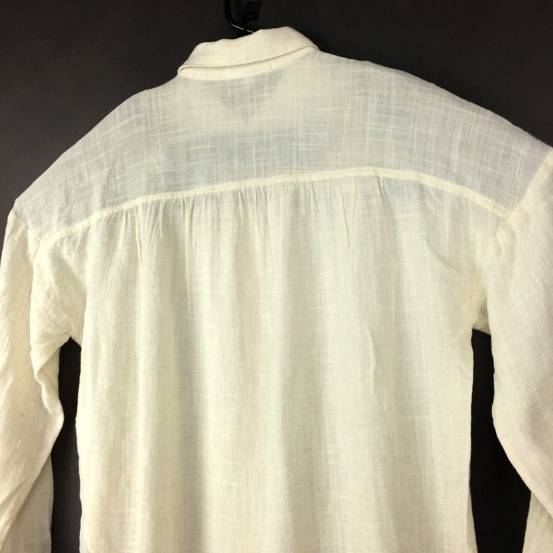 Bella Dahl Shirt Womens Small S Beige Cotton Viscose Linen Button Up Gauze USA