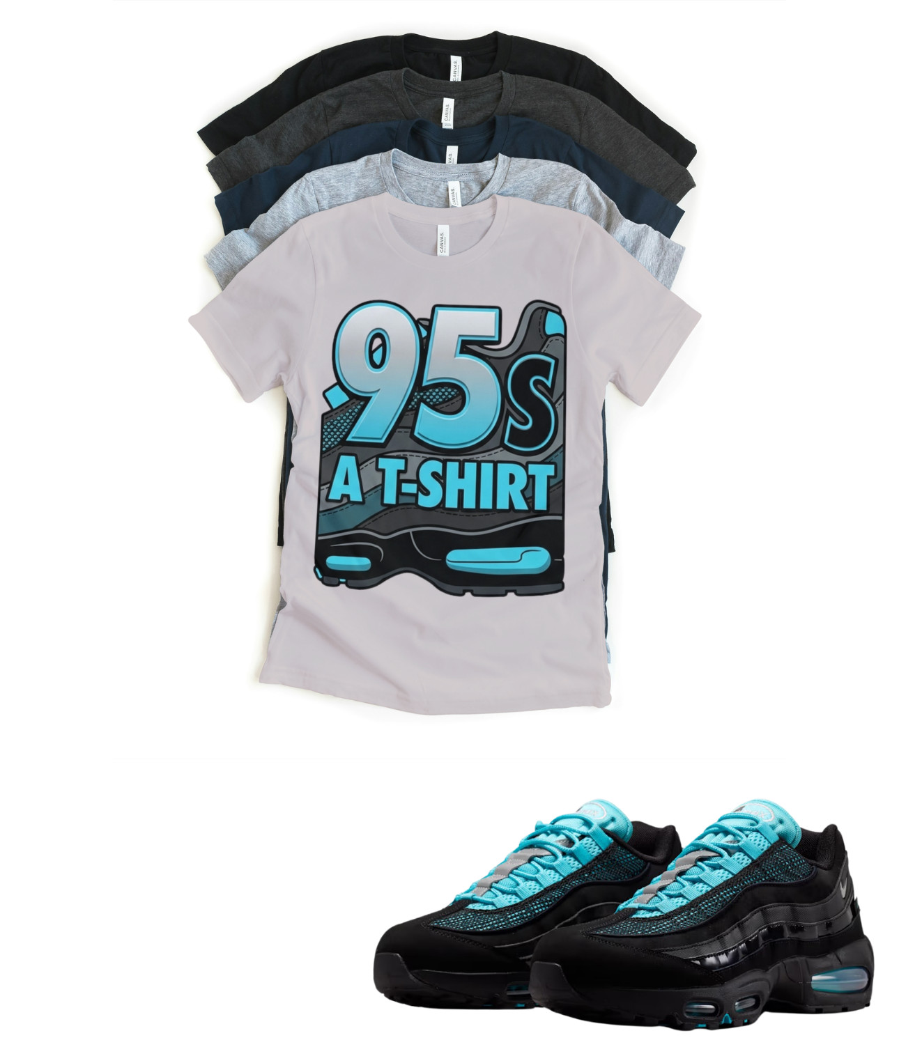 Shirt to match Black Chrome Gamma 95 Retro OG Sneaker Sneakerhead 95 and a Tshir