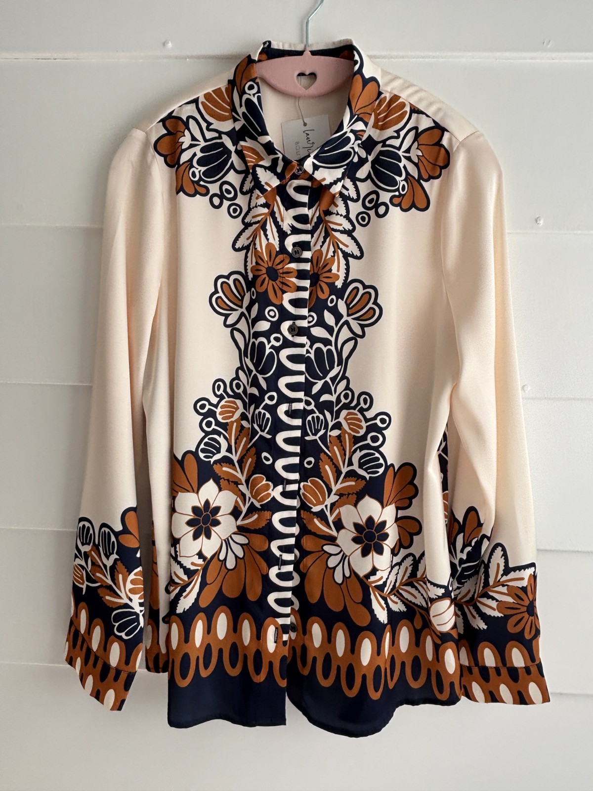 NWT Dragonfly Women’s Blouse, Sz S, long sl, BOUTIQUE, ($84 new) NWT