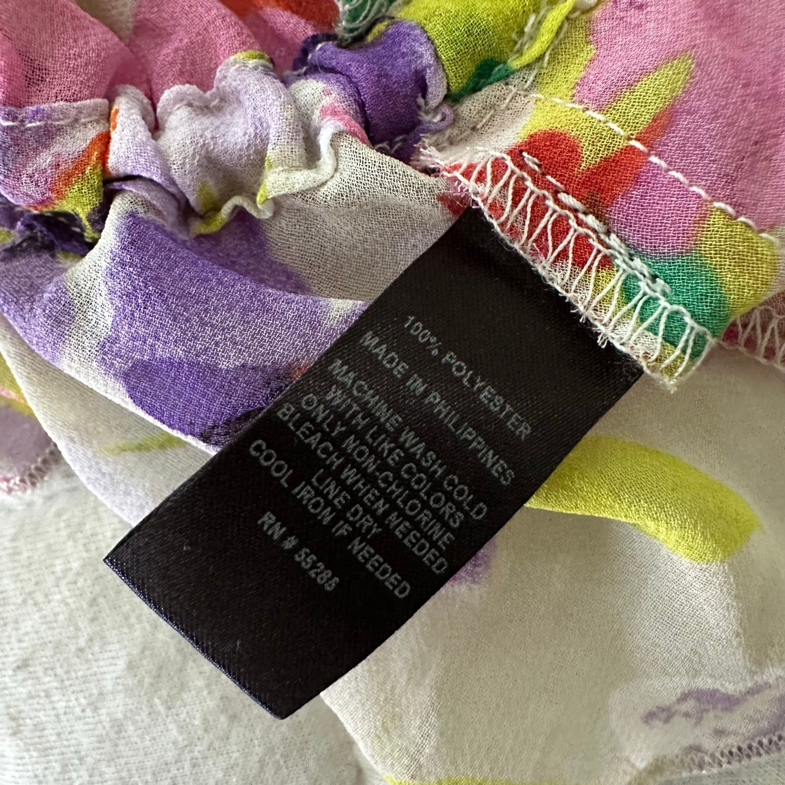 Express Blouse Womens Large Colorful Sheer Chiffon Flutter Y2K Fairy Coquette