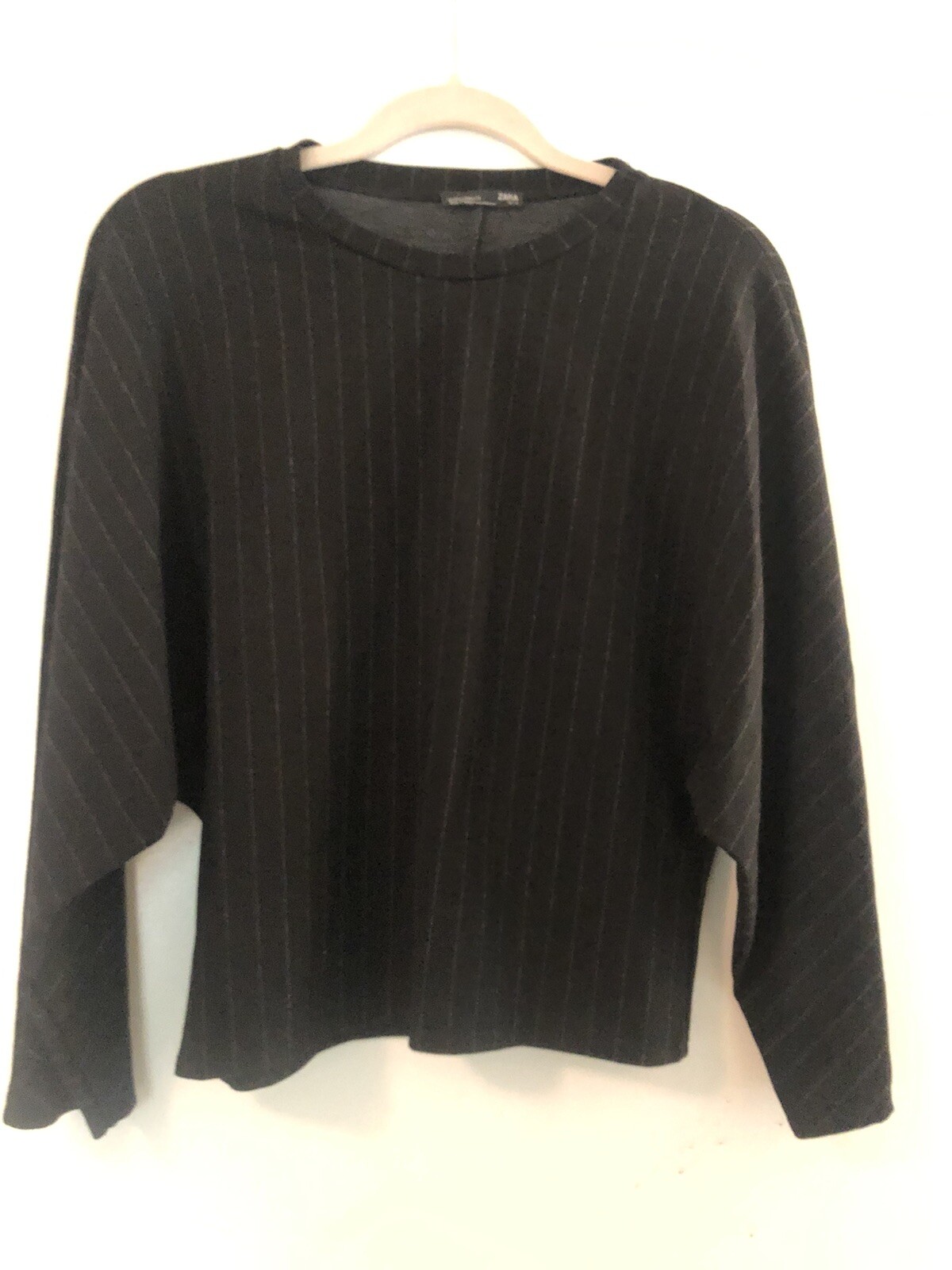 Zara womens blouse ranglan long sleeve striped size M