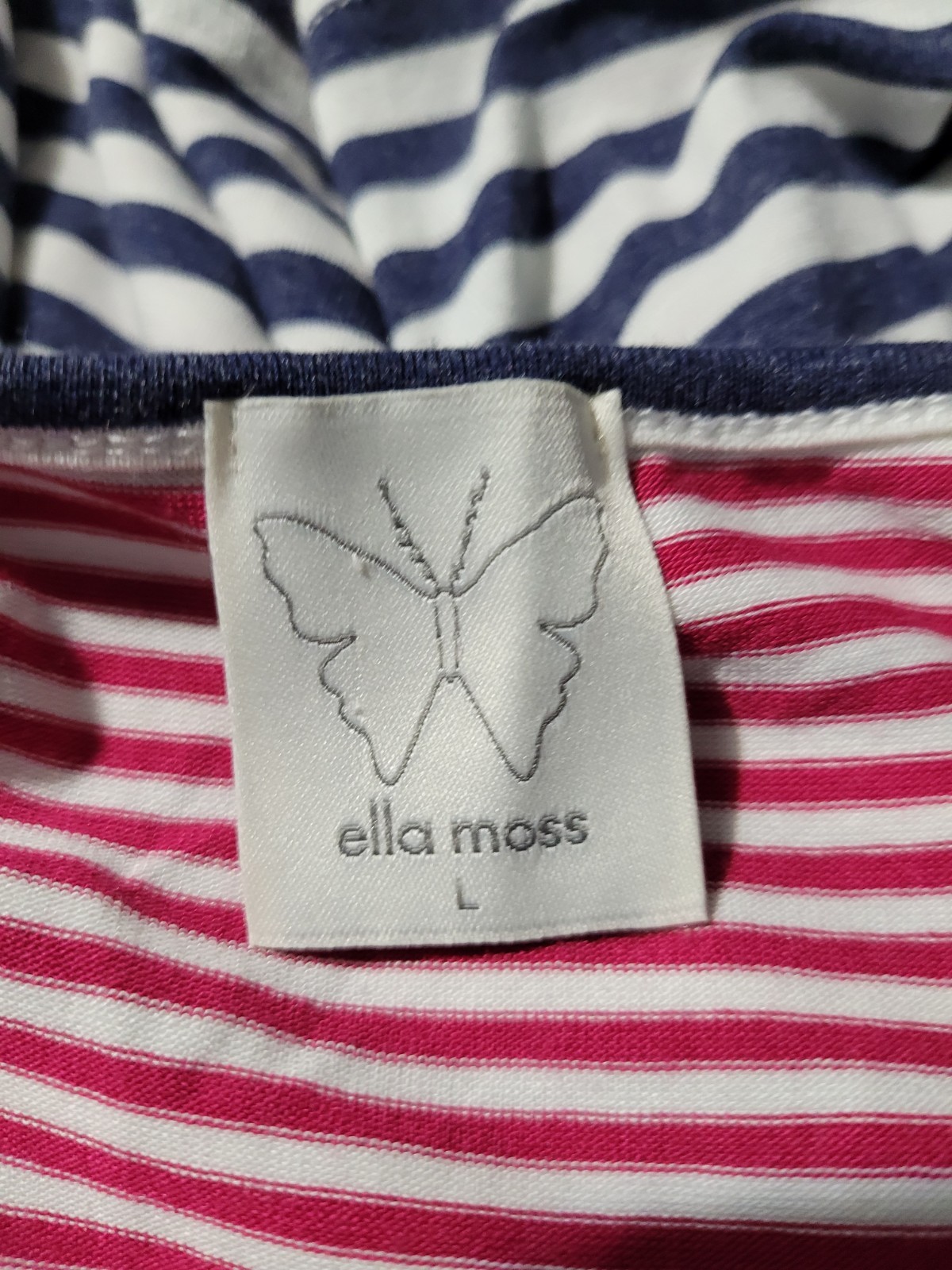 Ella Moss Oversized Layered Tank Top Women’s Large Striped Asymmetric High-Low