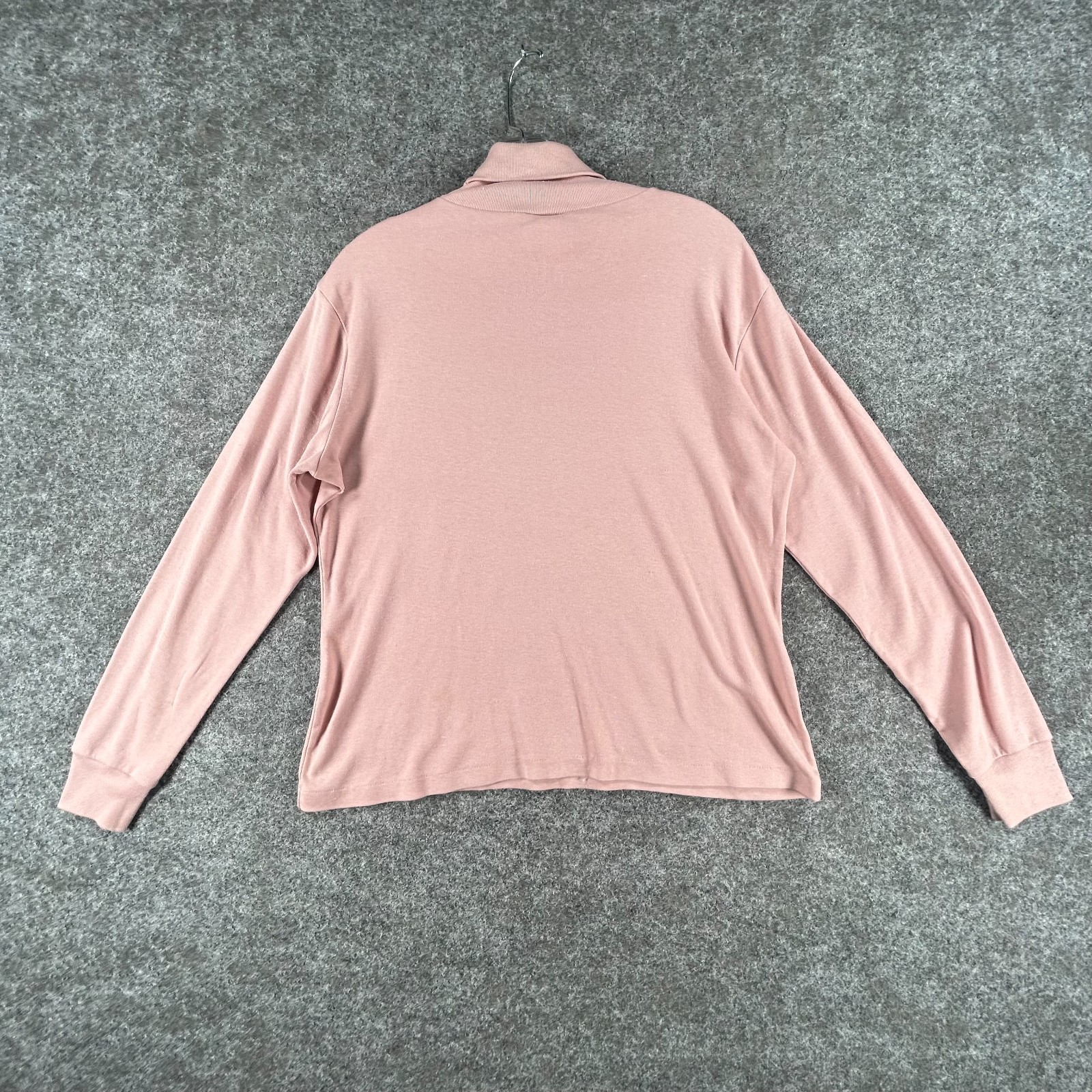 Thackery Turtleneck Pullover Top Womens L+ Rose Gold Comfort Stretch Long Sleeve