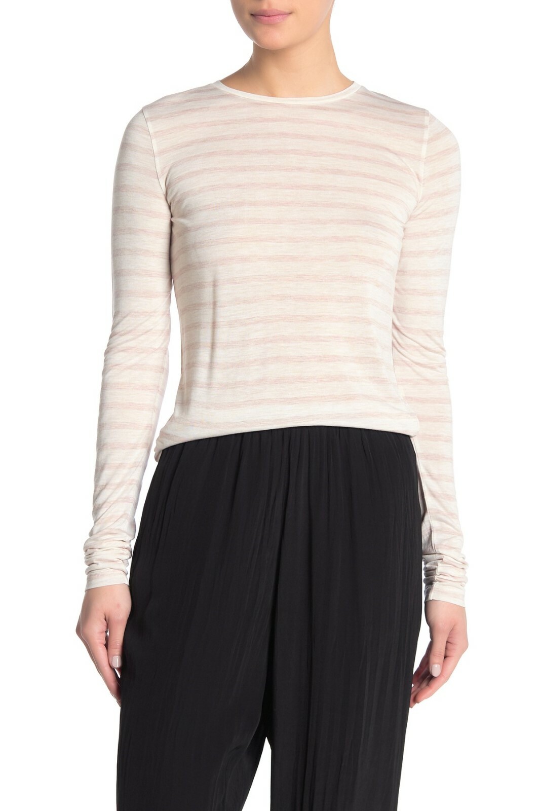 E340 NWT VINCE HEATHER STRIPE CREW NECK WOMEN TEE SHIRT SIZE XS, S, M, L $125