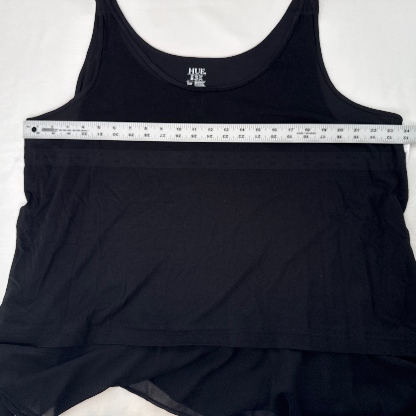 Women’s 3X Hue Black Sleeveless Sleepwear Tank Top
