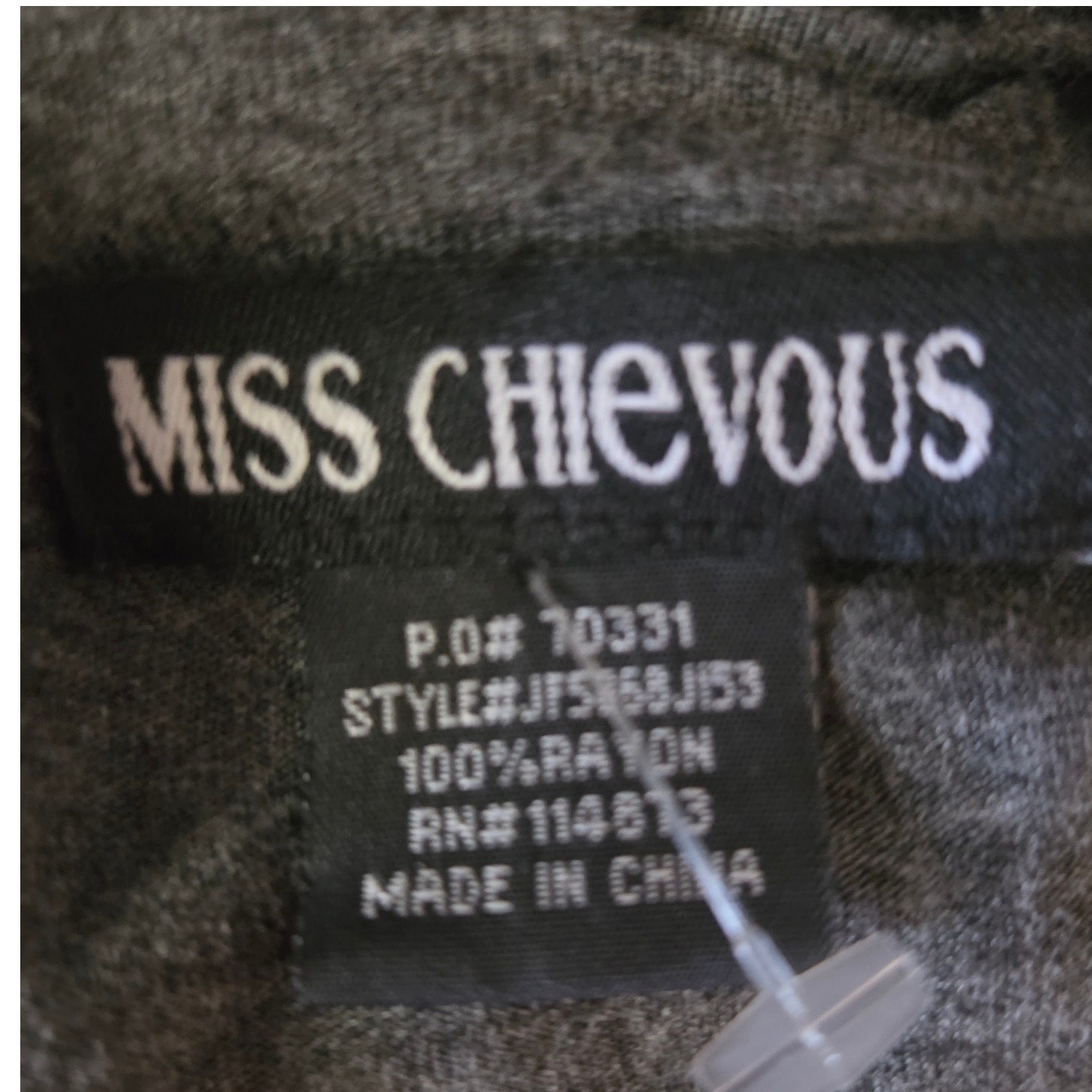 Gray Pom Pom Embellished Tee Size Large