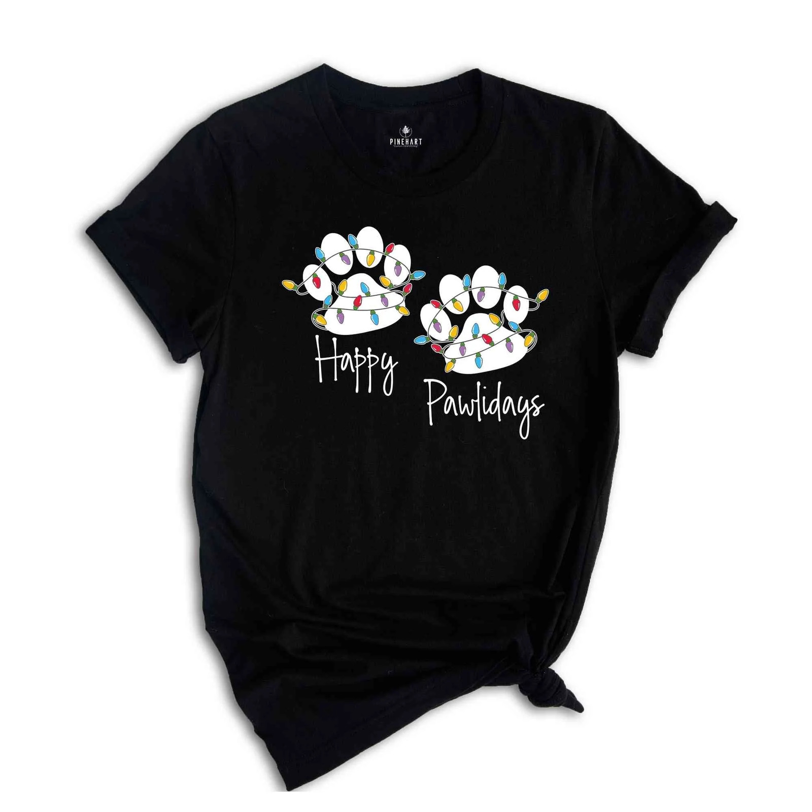 Happy Pawlidays Shirt, Dog Lovers Christmas, Xmas Paw T-Shirt, Cute Christmas Sh