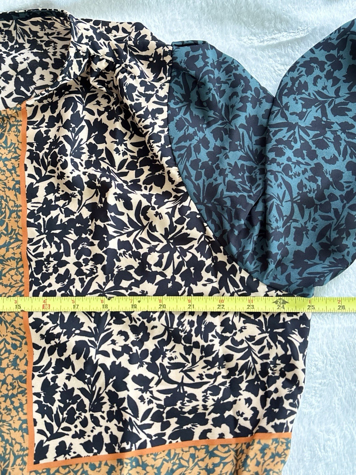 Vince Camuto Mixed Floral Patchwork Button Top Blouse 2XL *D40