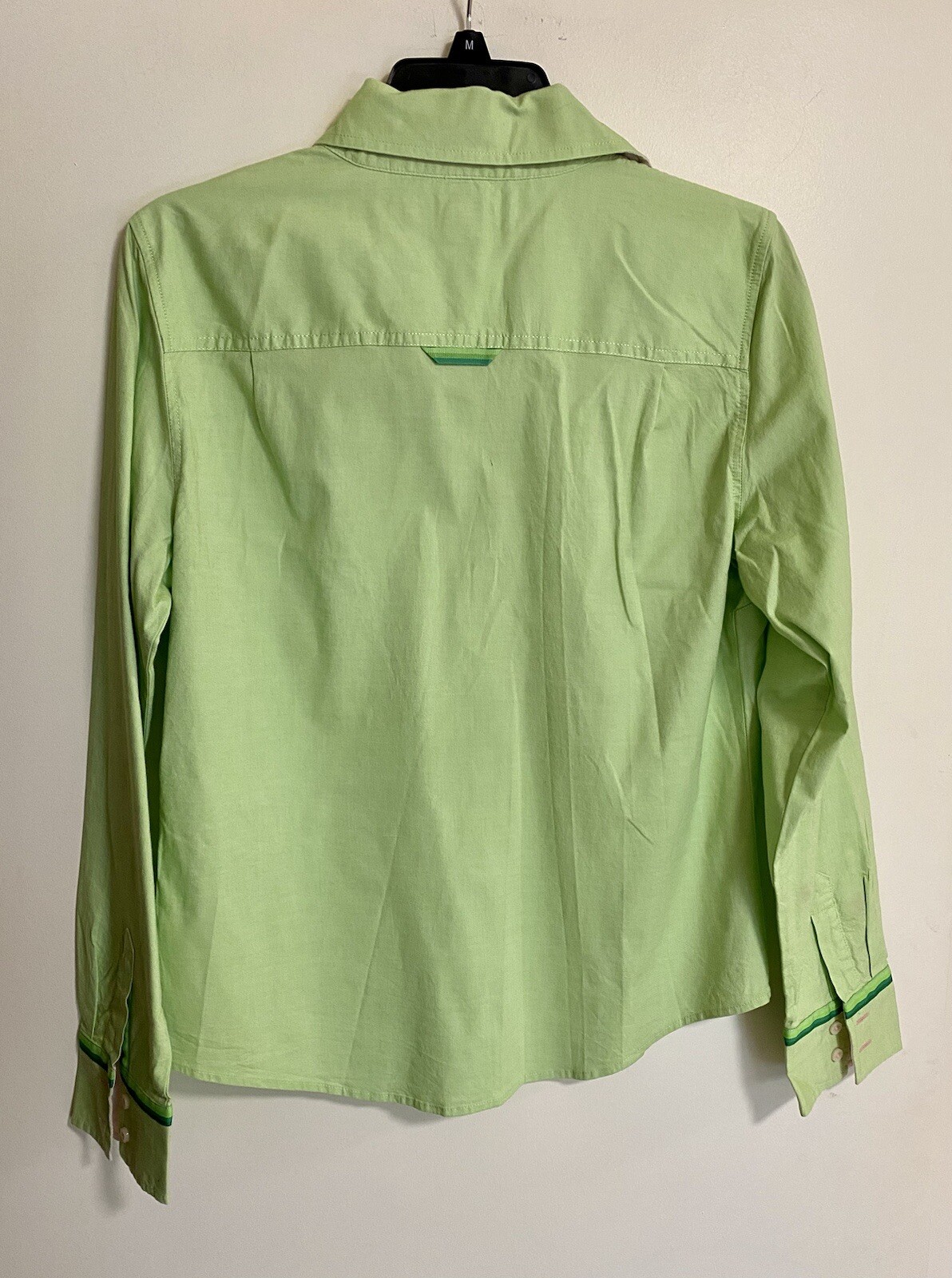 Tommy Hilfiger Lime green button down shirt Size M 97 cotton, 3 spandex