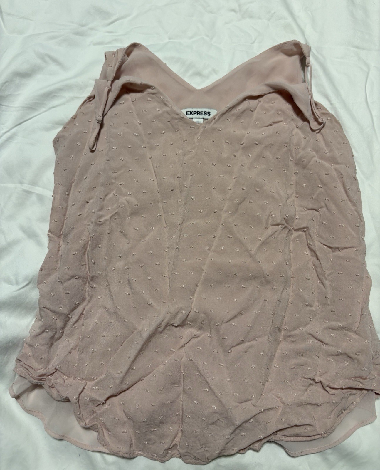 Express Y2K Swiss Dot Babydoll Tank S