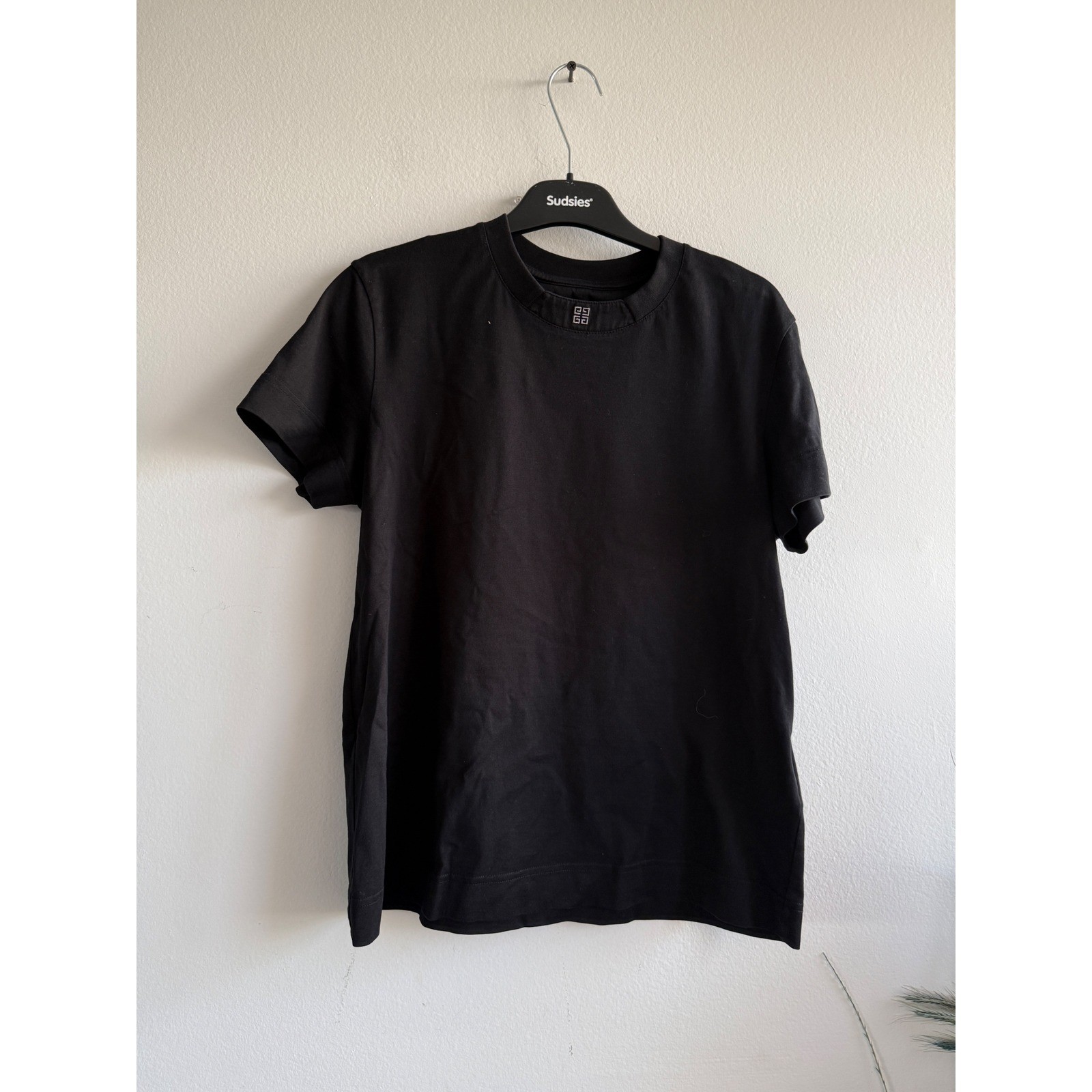 Givenchy Black 4G Logo Embroidered Crew Neck T-Shirt Womens Small