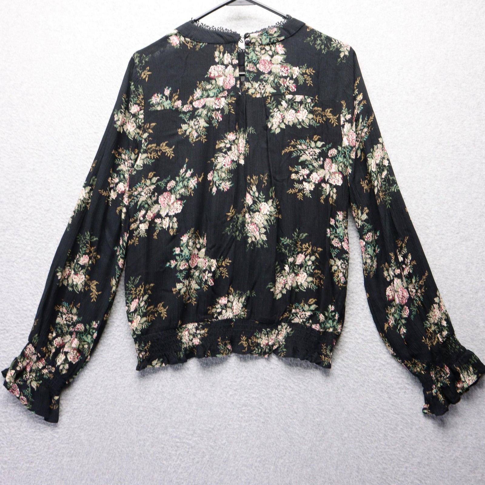 American Rag Cie Blouse Womens Small Floral Fairy Grunge Long Sleeve Lace Boho
