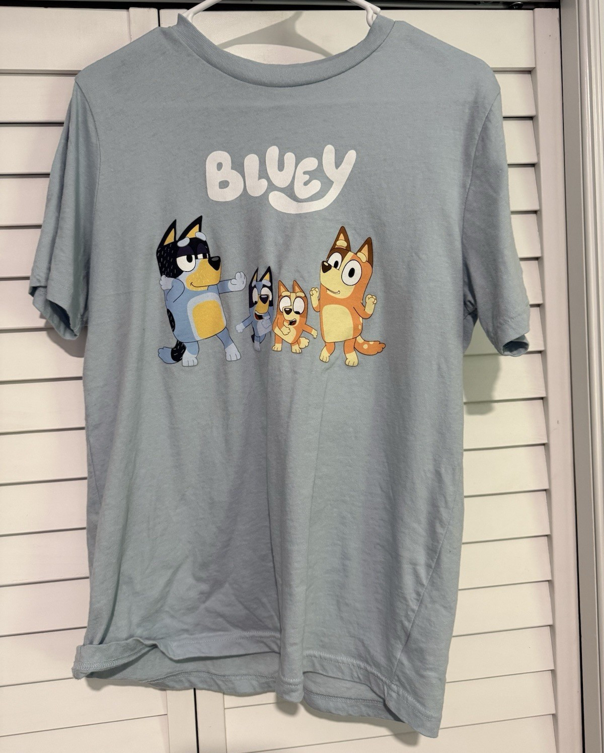 Old Navy Womens Bluey Graphic Print Blue Size S Short Sleeve Crew Neck T-Shirt