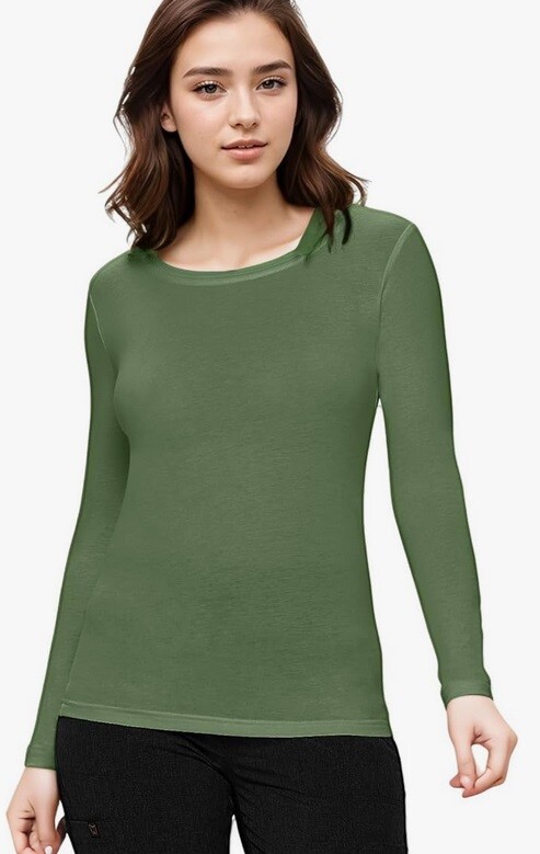 Natural Uniforms Women’s Long Sleeve Under-scrub Stretch T-Shirt
