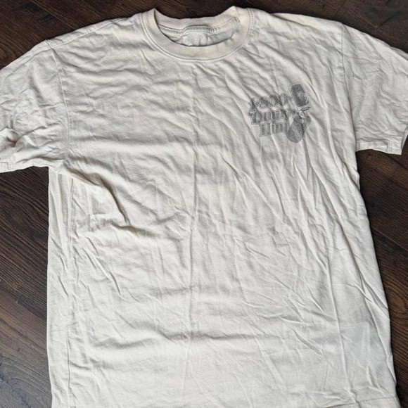 Hollister 1-800-Dump-Him Graphic T-Shirt Cream Y2K Retro Flip Phone XS