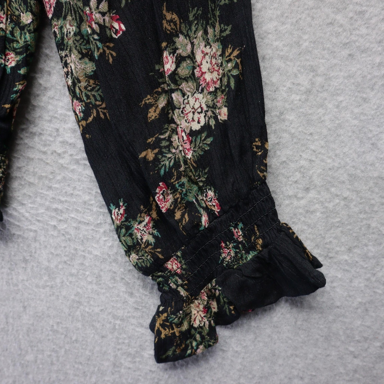 American Rag Cie Blouse Womens Small Floral Fairy Grunge Long Sleeve Lace Boho