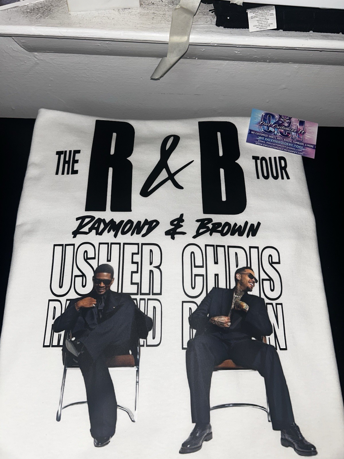Custom 90s R&B Tour Tee, Raymond & Chris Brown T-Shirt
