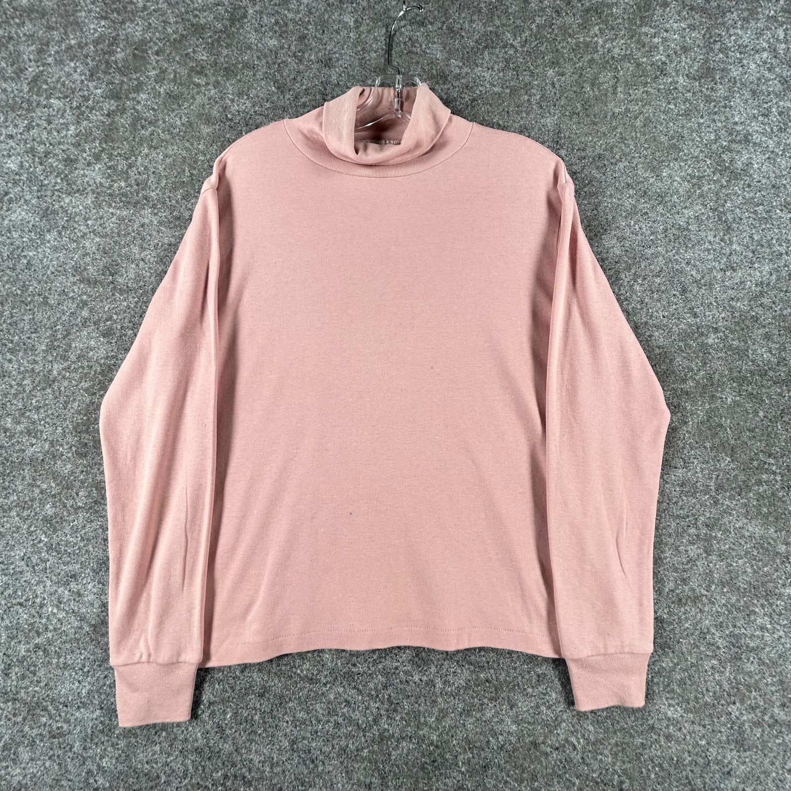 Thackery Turtleneck Pullover Top Womens L+ Rose Gold Comfort Stretch Long Sleeve