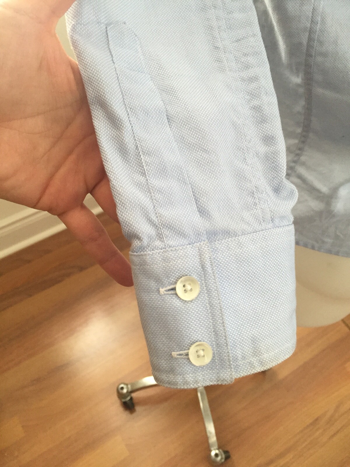 368686868 Sky Blue 100% Cotton Button Up Collar Shirt Blouse Retail $250