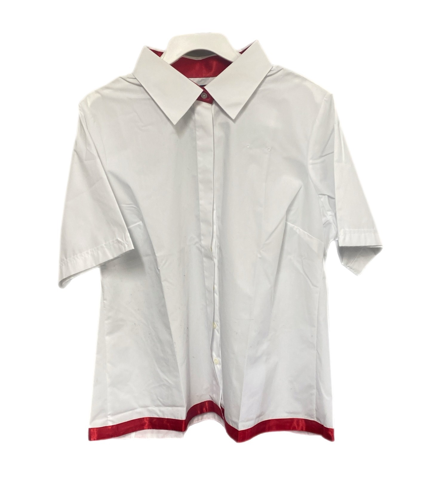 Lands End Delta Collection Womens Blouse, Red Trim, Size 18W, NWOT, Ships Free