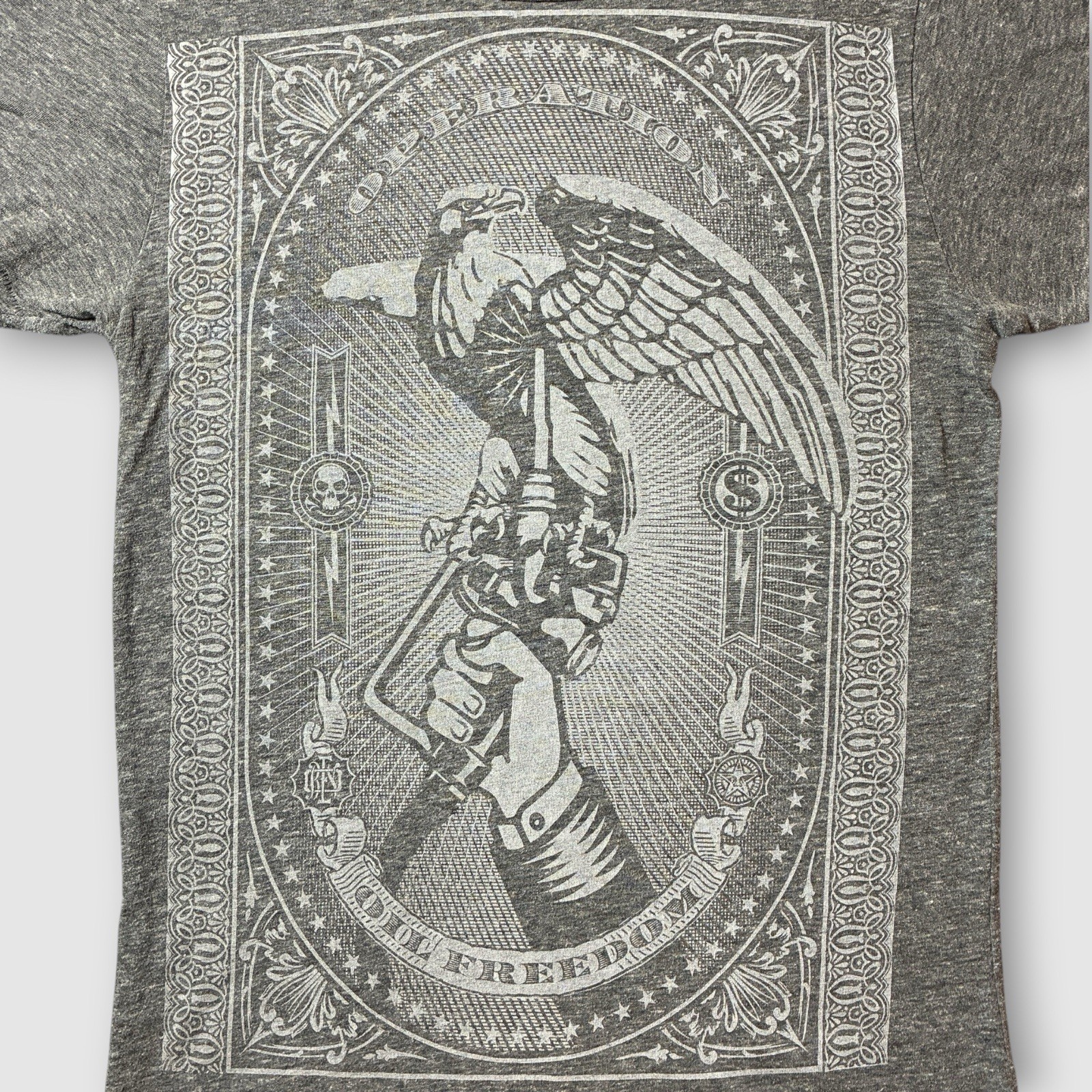 Obey Operation Oil Freedom T-Shirt Shepard Fairey Political Art Made in USA Sz S