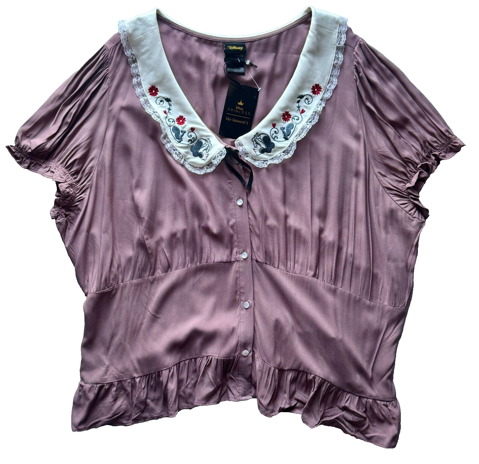 Her Universe Disney Snow White & The Seven Dwarfs Peasant Woven Top Plus Size 5