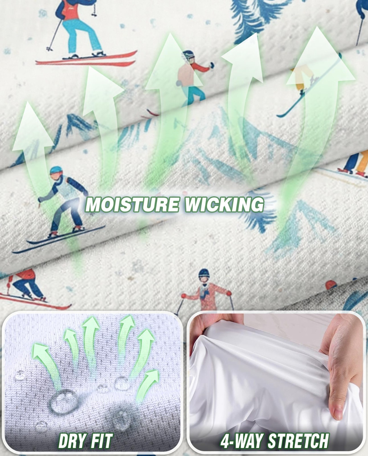 Skiing Winter Women’s Sleeveless Performance Polo Shirt Snow Golf Tennis