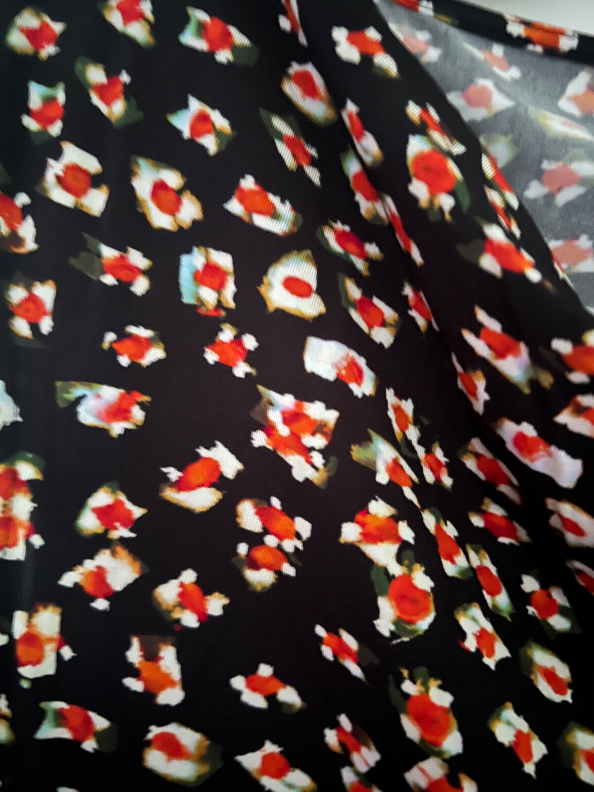 MM La Fleur S NWT MSRP $159 Nora Top Printed Jersey Extended Shoulder Knit Top