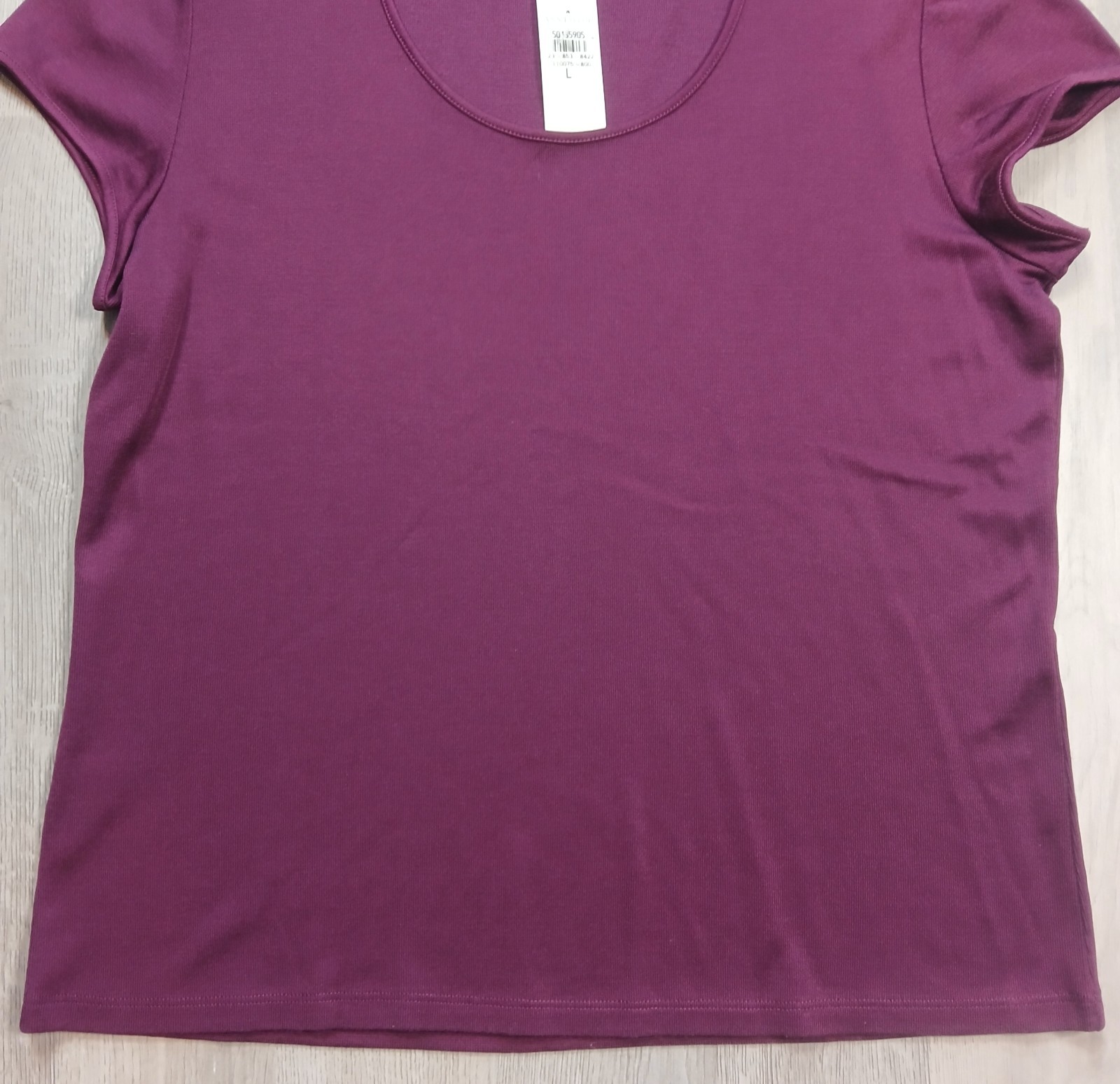 Ann Taylor Womens Short Sleeve Maroon Burgandy Shirt Size Large